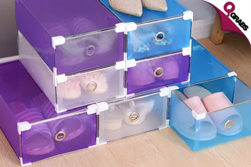 From QR25 Keep em' Sorted with Stackable Transparent DIY Organizer Boxes - Comes in Sets of 2, 4 or 8! (Up to QR156 Value)